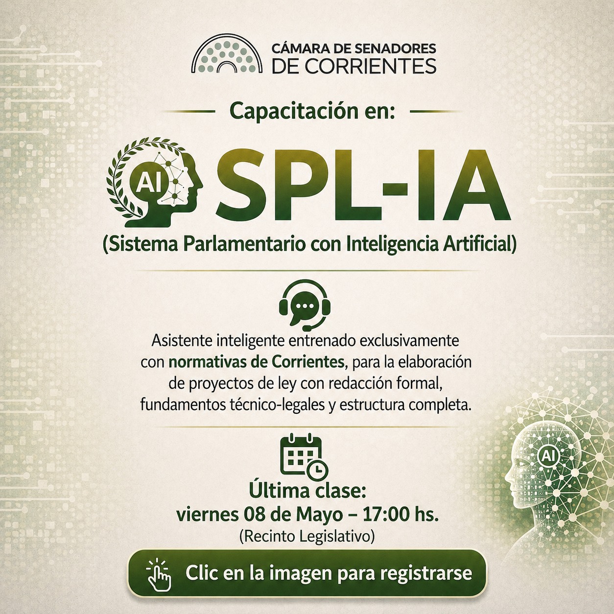 Inscripción Capacitación Sistemas Legislativos Digitales