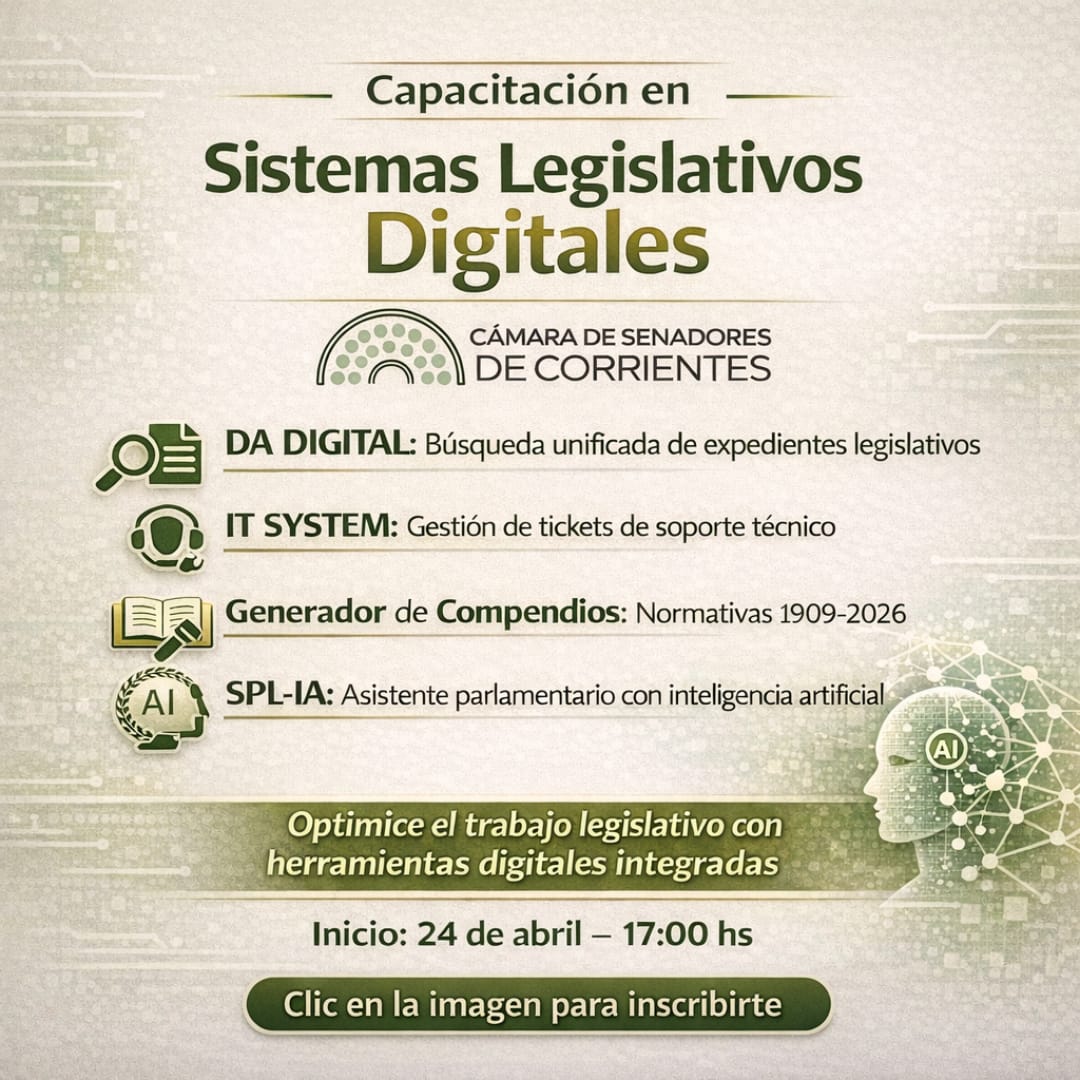 Inscripción Capacitación Sistemas Legislativos Digitales